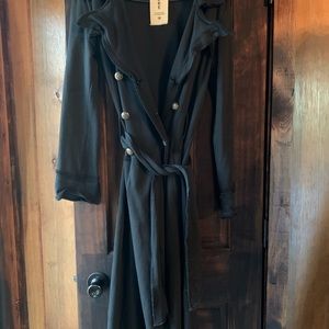 Long black duster jacket
